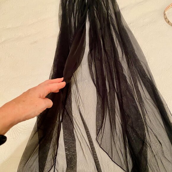 Black Sheer stretchy teddy NEW and sheer Skirt - Picture 6 of 10